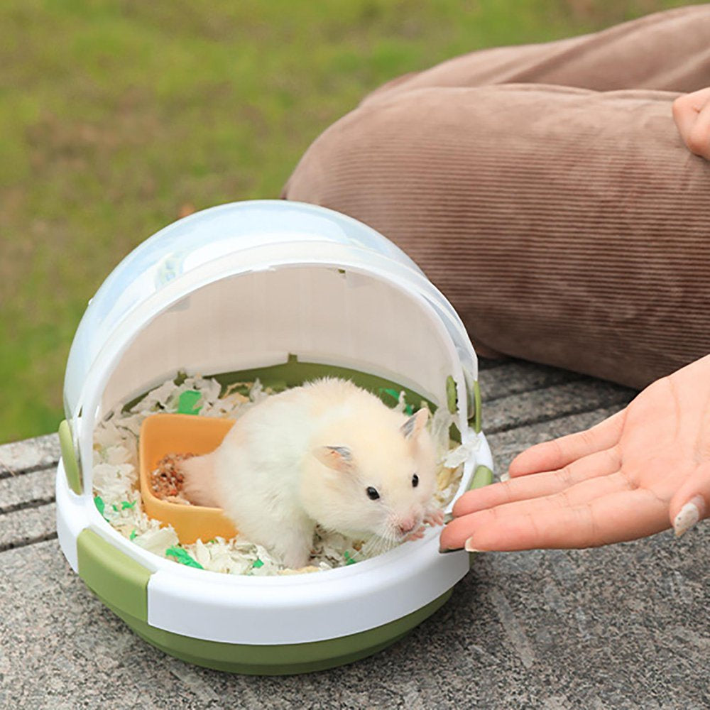 Hamster Carrier Cage,Hamster Carrier Cage Portable Squirrel Outgoing,Pet Rat Carrying Case Small Animal Travel Cages,Outdoor Guinea Handbag Habitat Vacation House,Water Bottle Transparent Animals & Pet Supplies > Pet Supplies > Small Animal Supplies > Small Animal Habitats & Cages perfeclan   