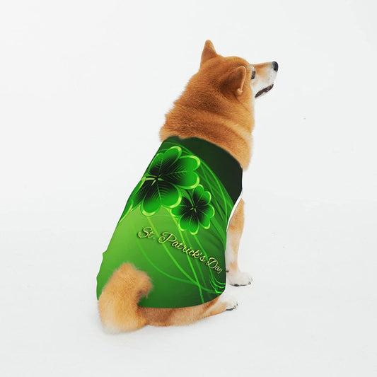 Green Clover Dog Puppy Cotton Vest, St. Patrick'S Day Washable Pets Costume for Kitty Cats Dogs All Seasons 2XL Animals & Pet Supplies > Pet Supplies > Dog Supplies > Dog Apparel Fiephvsa Green Clover 2XL 