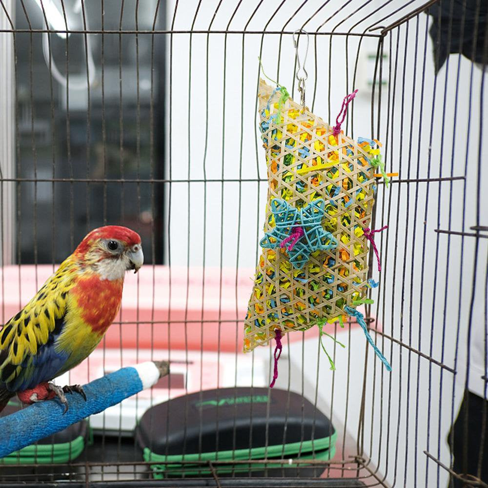 Fovolat Bird Chewing Toys Bird Shredding Toys Parrot Cage Shredder Toy Bird Shredding Toys Relieves Boredom Bird Chew Toys Enhance Mood Parrot Cage Shredder Accessories for Cockatiel Astonishing Animals & Pet Supplies > Pet Supplies > Bird Supplies > Bird Cage Accessories Fovolat   