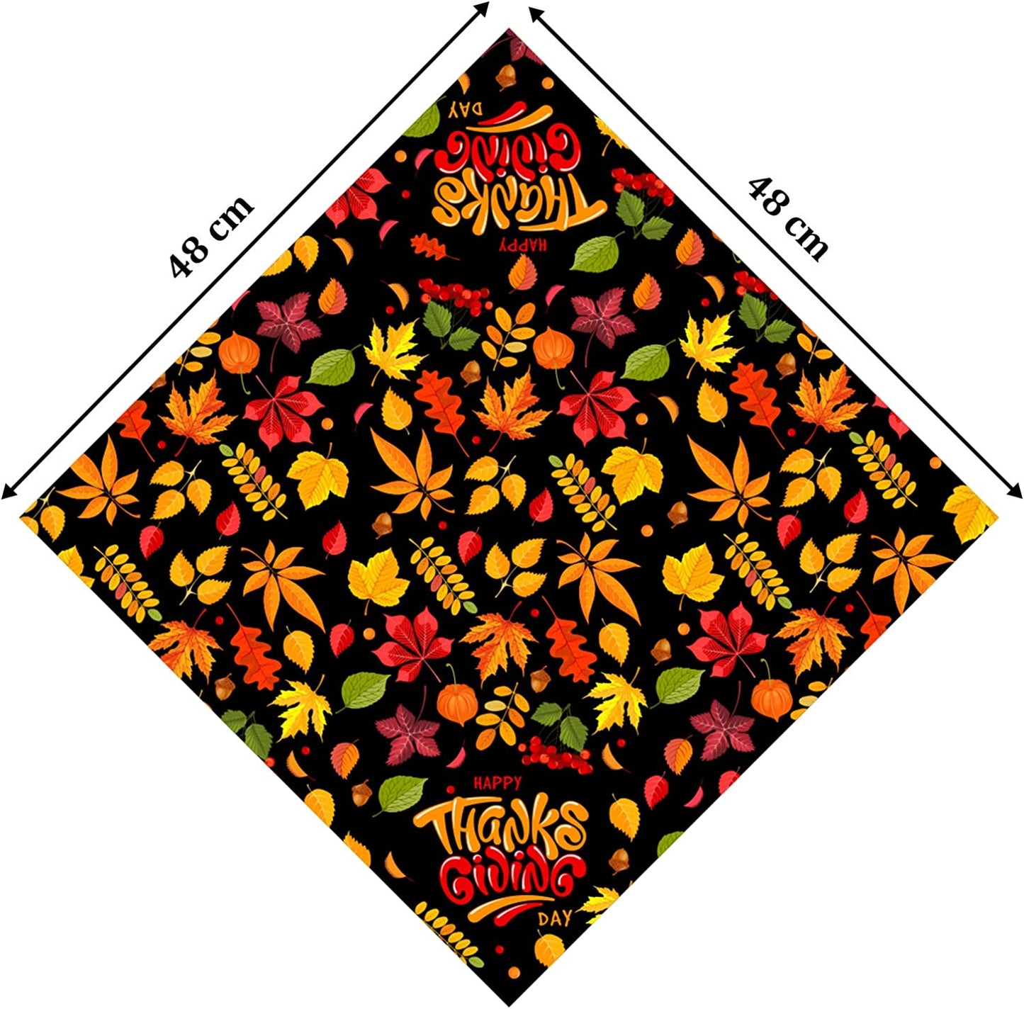 URATOT 3 Pack Thanksgiving Dog Bandanas Fall Harvest Pet Kerchief Scarf Turkey Pumpkin Bandana Bibs for Thanksgiving Holiday Party Animals & Pet Supplies > Pet Supplies > Dog Supplies > Dog Apparel URATOT   