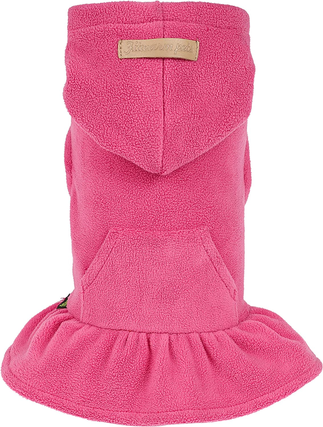 Fitwarm Fleece Dog Hoodie Dress, Vest Sweaters, Dog Clothes for Small Dogs Girl, Thermal Cat Apparel, Burgundy Red, Medium Animals & Pet Supplies > Pet Supplies > Dog Supplies > Dog Apparel Fitwarm Pink X-Small 