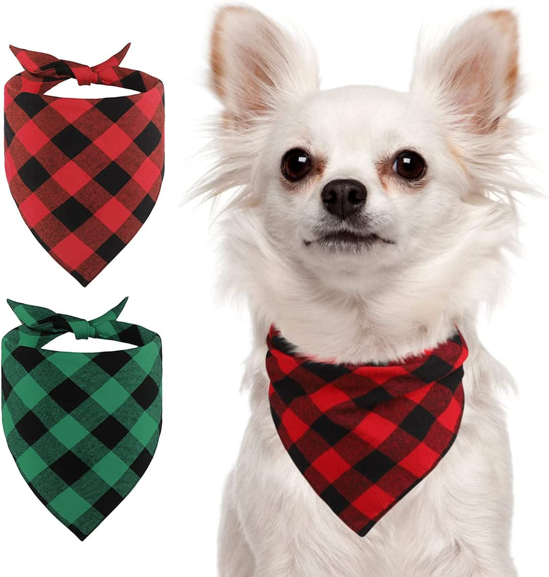 Kytely 4 Pack Dog Bandanas Birthday Dog Bandana Boy Girl Pet Scarf/Scarves Birthday Gift Accessories for Small Medium Large Dogs Cats Pet Animals & Pet Supplies > Pet Supplies > Dog Supplies > Dog Apparel Kytley Red+Green Small 