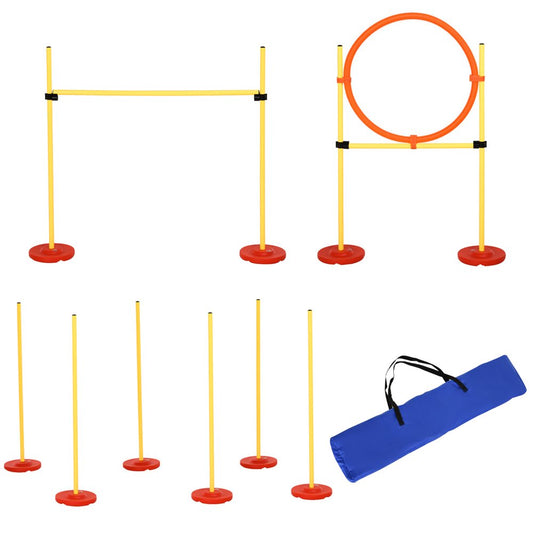 Pawhut 3Pc Portable Dog Obstacle Course Backyard Agility Set W/ Adjustable Poles Animals & Pet Supplies > Pet Supplies > Dog Supplies > Dog Treadmills Aosom LLC   