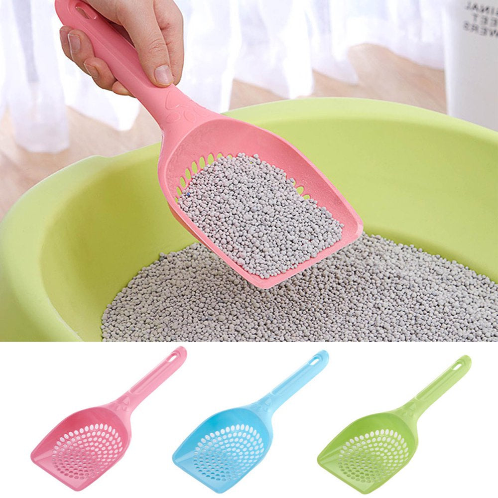 Pet Enjoy Cat Litter Scoop,Durable Large Hole PVC Litter Scoop,Solid Handle Pet Poop Shovel Cat Supplies Animals & Pet Supplies > Pet Supplies > Cat Supplies > Cat Litter Pet Enjoy Style#A Pink 