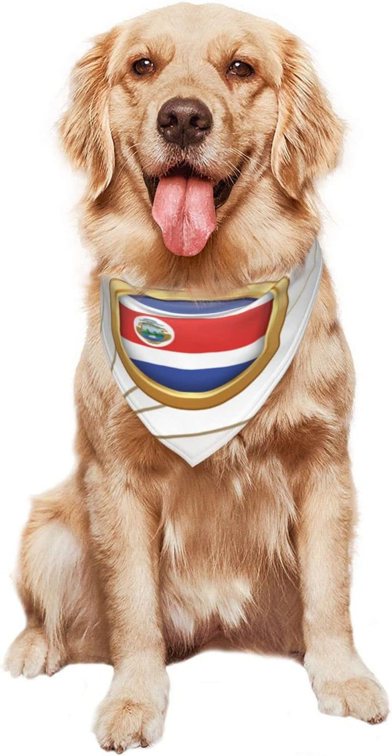 Golden Disc Costa Rica Flag Pet Dog and Cat Decorative Triangle Scarf,Dog Bandana,Breathable and Stain Resistant. Animals & Pet Supplies > Pet Supplies > Dog Supplies > Dog Apparel ZALTAS   