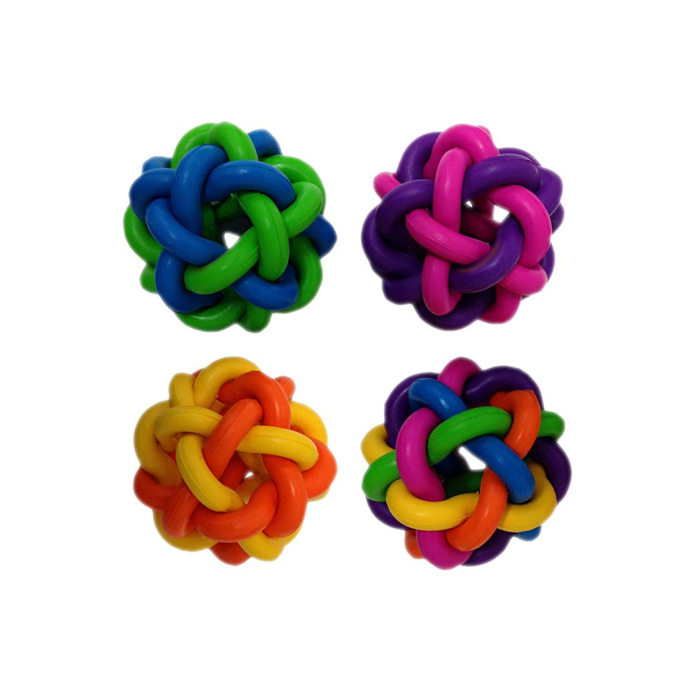 Multipet Nobbly Wobbly Interwoven Floating Ball Rubber Dog Fetch Toy, 4" Animals & Pet Supplies > Pet Supplies > Dog Supplies > Dog Toys Multipet International   