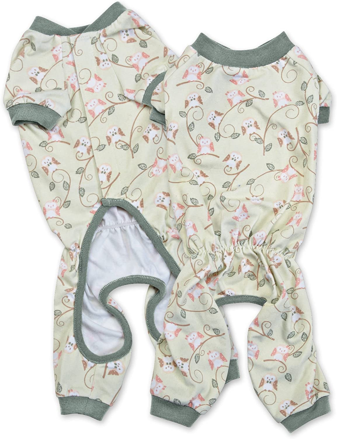 Zack & Zoey Pet Pajamas, Large, Light Gray Animals & Pet Supplies > Pet Supplies > Dog Supplies > Dog Apparel PetEdge Dealer Services Light Green Owls Small 