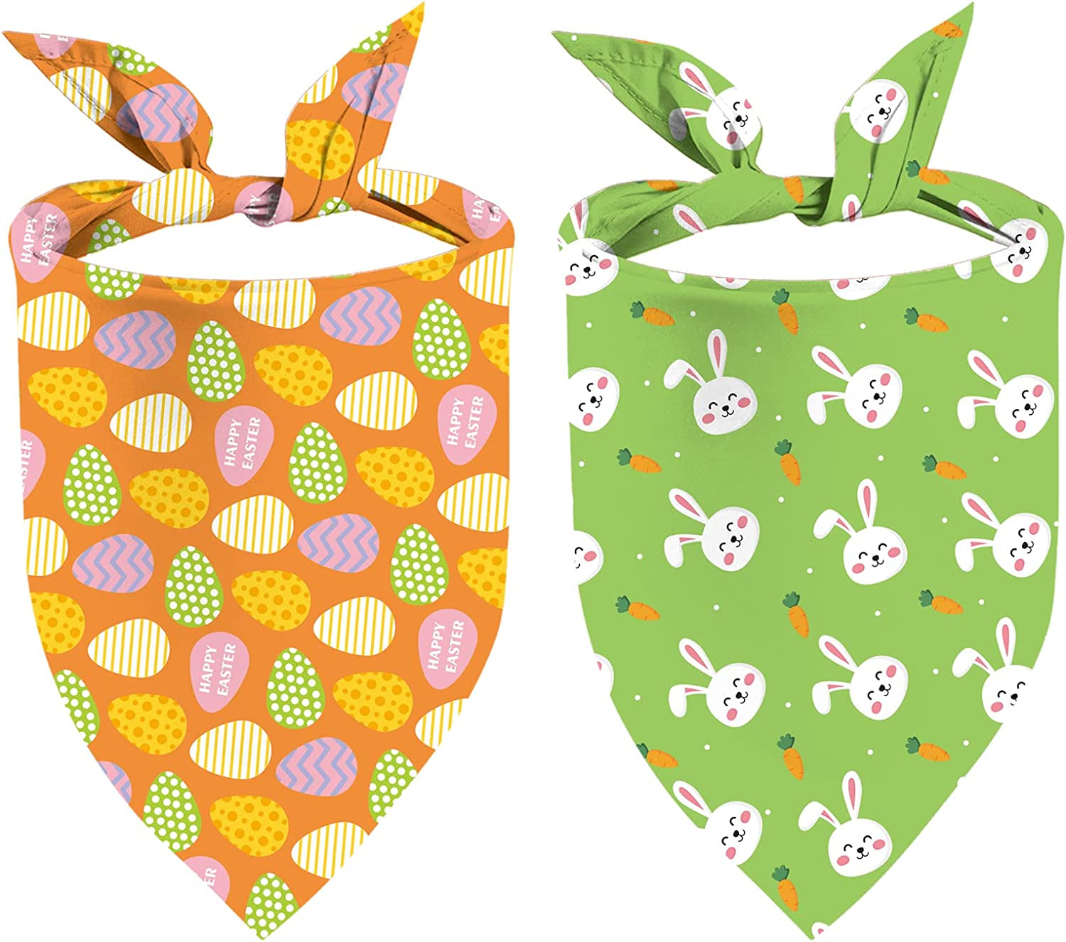 St Patricks Day Dog Bandana Puppy Scarf, 2 Pcs Shamrocks Kiss Me Irish Triangle Reversible Pet Scarf Holiday Party Dog Costume for Small Medium Large Dogs Animals & Pet Supplies > Pet Supplies > Dog Supplies > Dog Apparel UMISKAM Yellow  