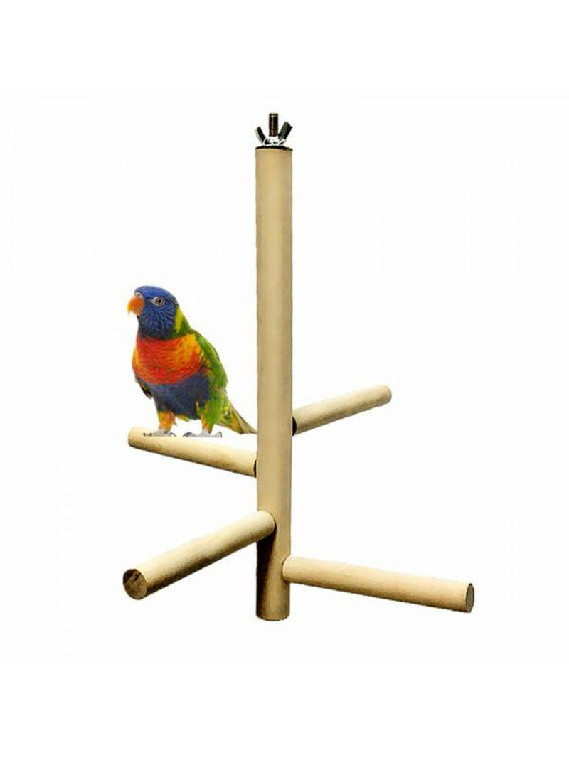 SHEMALL Pet Parrot Raw Fork Stand Wood Toy Rack Hamster Branch Bird Cage Stand Animals & Pet Supplies > Pet Supplies > Bird Supplies > Bird Cages & Stands SHEMALL   