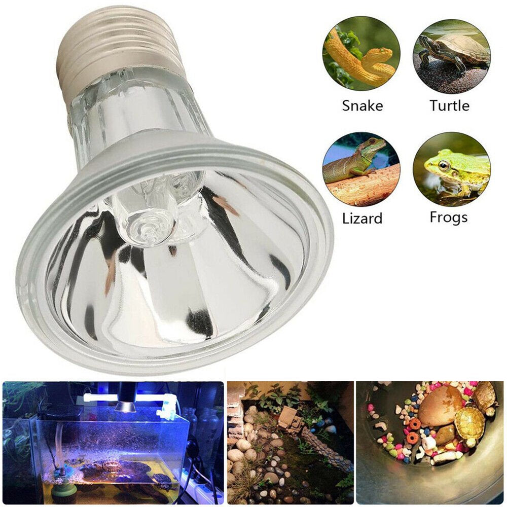 Reptile Aquarium Heat Lamp Turtle Lights Clip,110V Uva Uvb Bulbs 25/75W Basking Lamp Adjustable Holder, Pet Heating Light Lamp for Reptile Turtle Lizard Snake,By BOOBEAUTY  BOOBEAUTY   