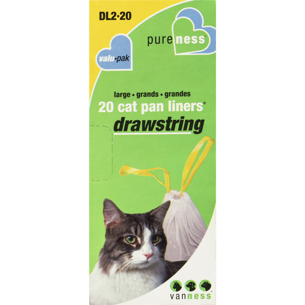 Van Ness, Cat Litter Box Liners with Drawstring, Large, 20 Count Animals & Pet Supplies > Pet Supplies > Cat Supplies > Cat Litter Box Liners Van Ness Plastic Molding CO   