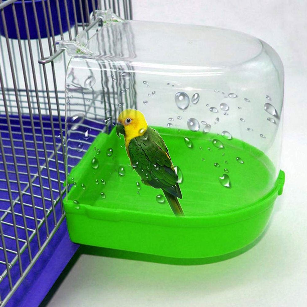 D-GROEE Bird Bath Box Bird Cage Accessory Supplies Bathing Parakeet Caged Bird Bathing Tub for Pet Small Birds Canary Parrot Parakeet Animals & Pet Supplies > Pet Supplies > Bird Supplies > Bird Cage Accessories D-GROEE   