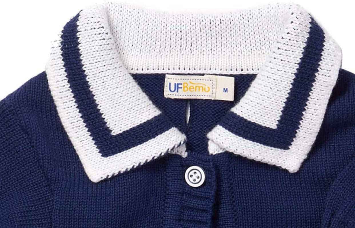 Cute Preppy Knit Lapel Dog Cat Sweater Dog Cardigan Sweaters for Small Dog Combed Cotton Clothes for Dog and Cat Warm Winter Sweater (XS) Animals & Pet Supplies > Pet Supplies > Dog Supplies > Dog Apparel UFBENO   