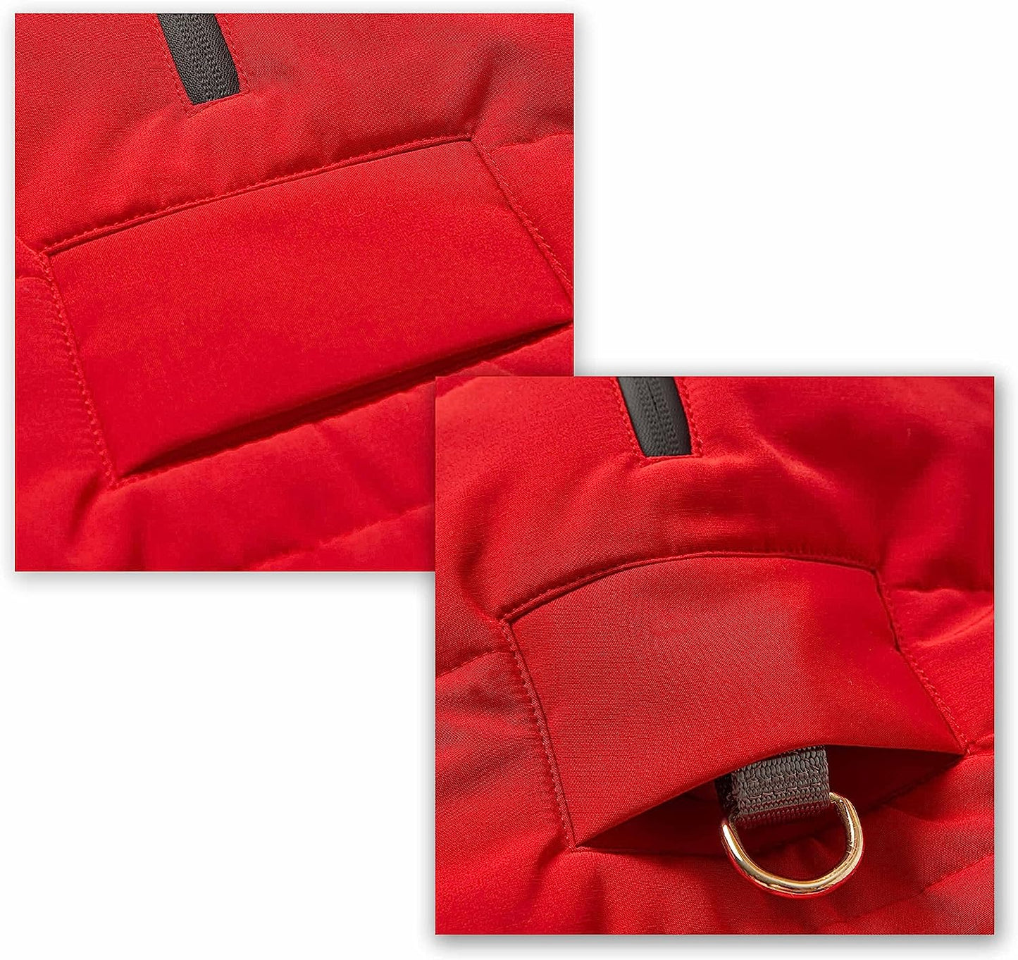 Blueberry Pet Cozy & Comfy Windproof Waterproof Quilted Fall Winter Dog Puffer Jacket in True Red, Back Length 20", Size 18", Warm Coat for Large Dogs Animals & Pet Supplies > Pet Supplies > Dog Supplies > Dog Apparel Blueberry Pet   