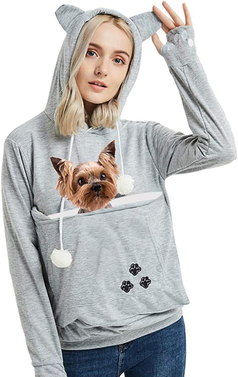 Kitten hoodie fashion pouch