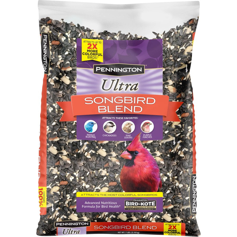 Pennington Ultra Songbird Blend Wild Bird Feed and Seed, 5 Lb. Bag Animals & Pet Supplies > Pet Supplies > Bird Supplies > Bird Food CENTRAL GARDEN & PET COMPANY 7 lbs  