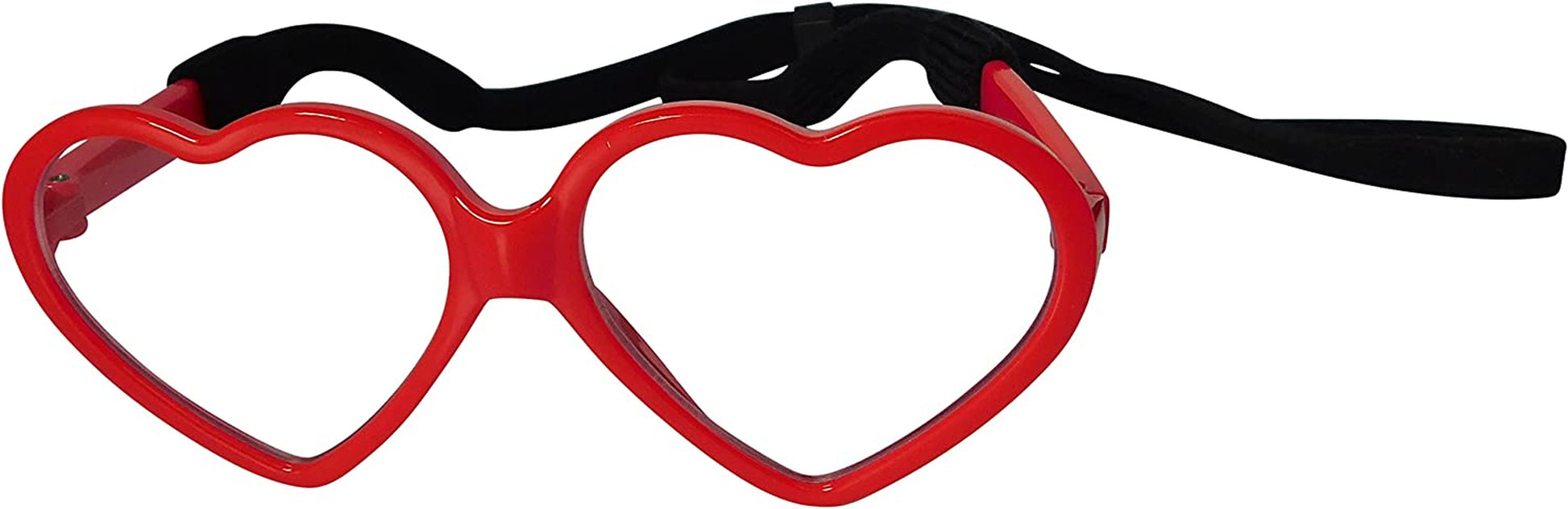 G003 Dog Pet round Costume Prop Glasses Sunglasses Medium Breeds 18-40Lbs (Round Black-Clear Lens) Animals & Pet Supplies > Pet Supplies > Dog Supplies > Dog Apparel Style Vault Heart Red-clear lens  