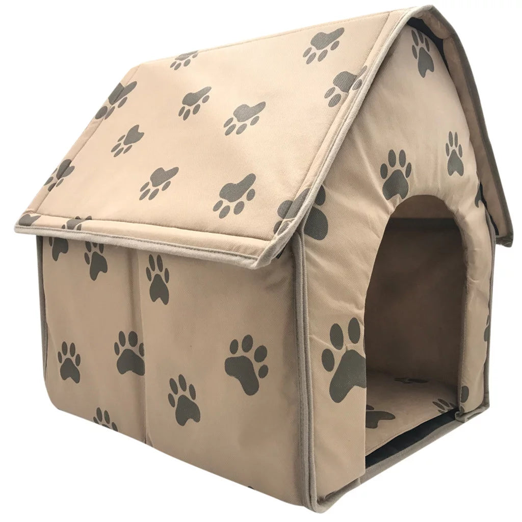 Tuscom Foldable Dog House Small Footprint Pet Bed Tent Cat Kennel Indoor Portable Trave