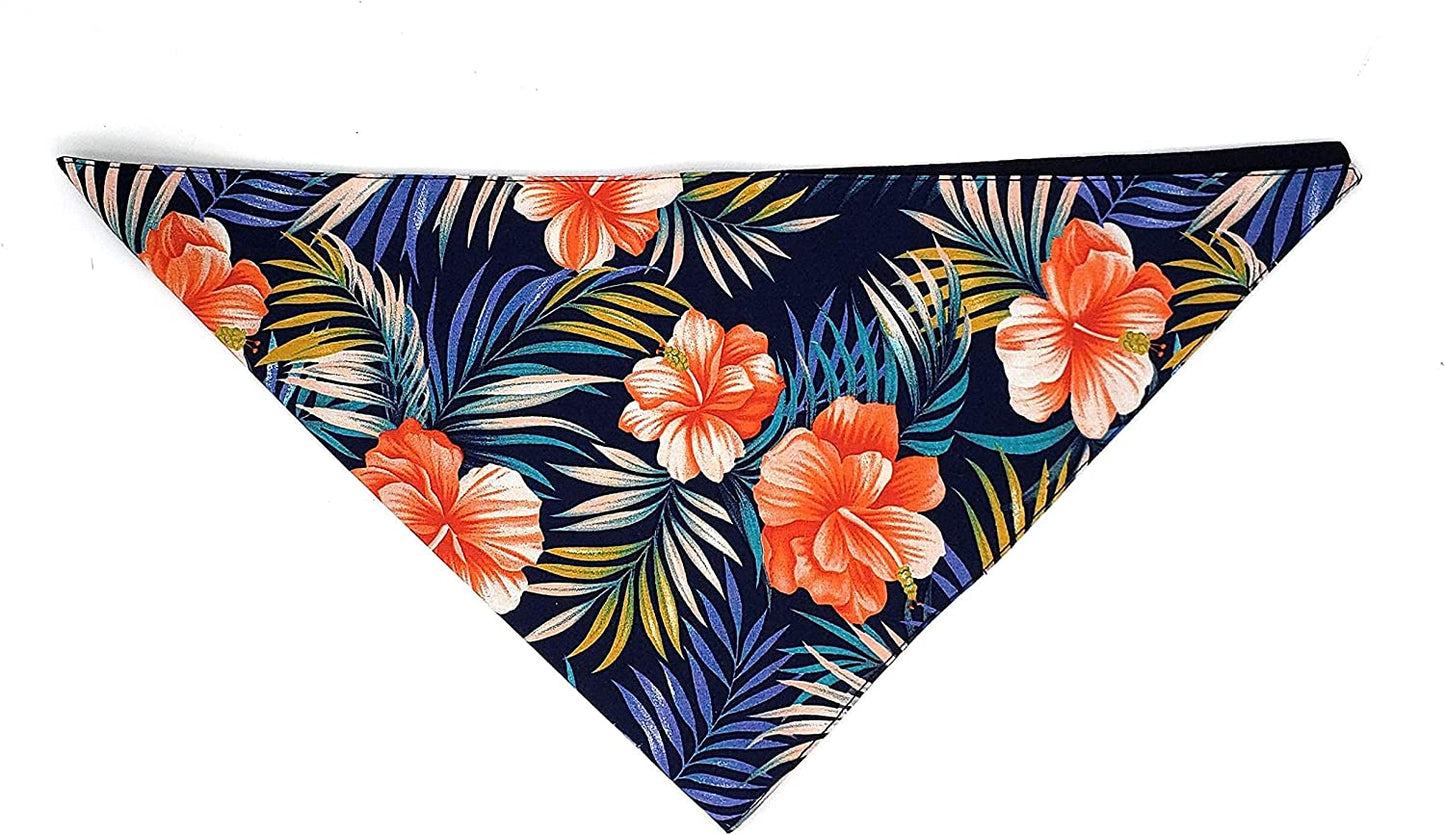 Hawaiian Hibiscus Reversible Dog Cat Puppy Bandana Bib Triangle Scarf for Small to Large Breed (X-Large) Animals & Pet Supplies > Pet Supplies > Dog Supplies > Dog Apparel SAE99   