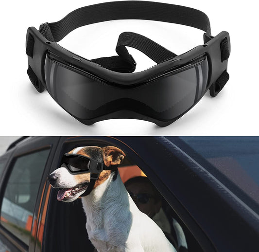 Goggles for Dogs, Ownpets Dog Glasses UV Protection Goggles Snow Protection Wind Protection Dust Protection with Adjustable Strap, Safety Pet Sunglasses for Small and Medium Dog, Black Animals & Pet Supplies > Pet Supplies > Dog Supplies > Dog Apparel Ownpets Black  