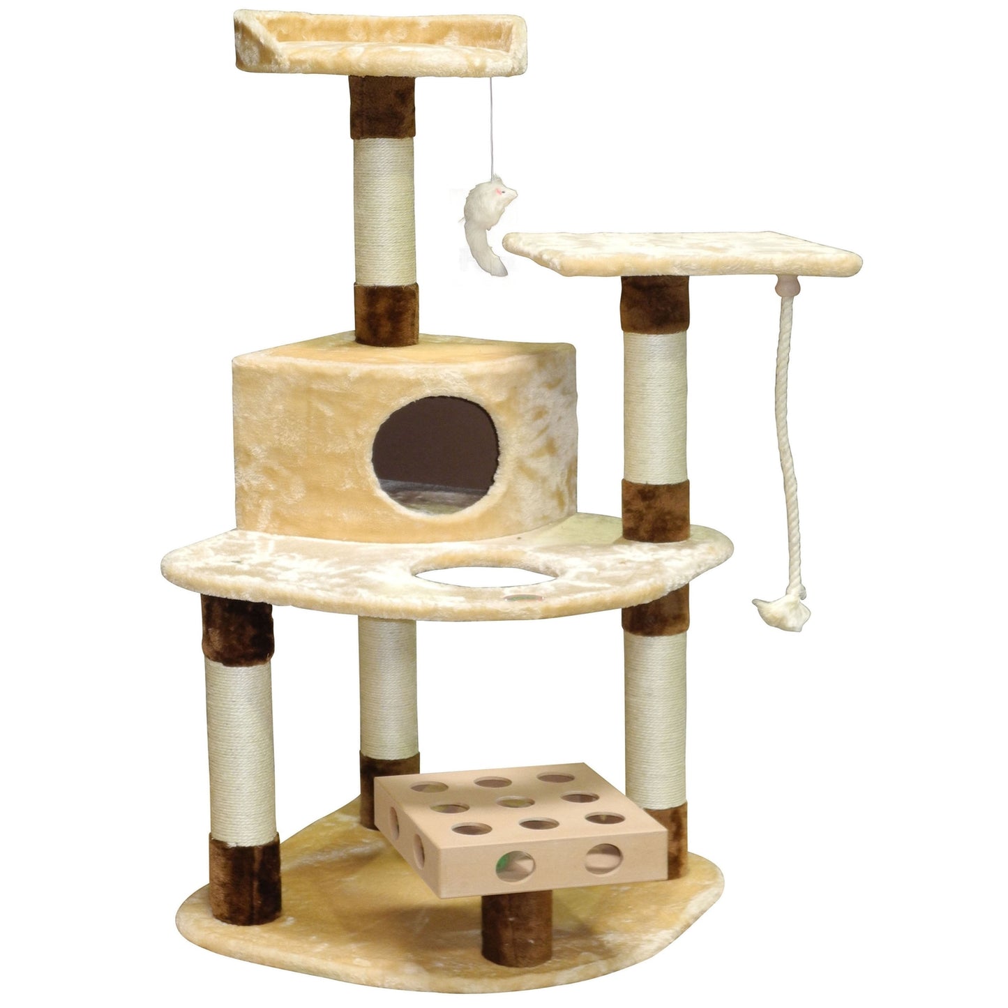 Go Pet Club SF056 IQ Busy Box Cat Tree House Toy Condo Pet Furniture&#44; 32 W X 25 L X 48 H In. Animals & Pet Supplies > Pet Supplies > Cat Supplies > Cat Furniture Go Pet Club   