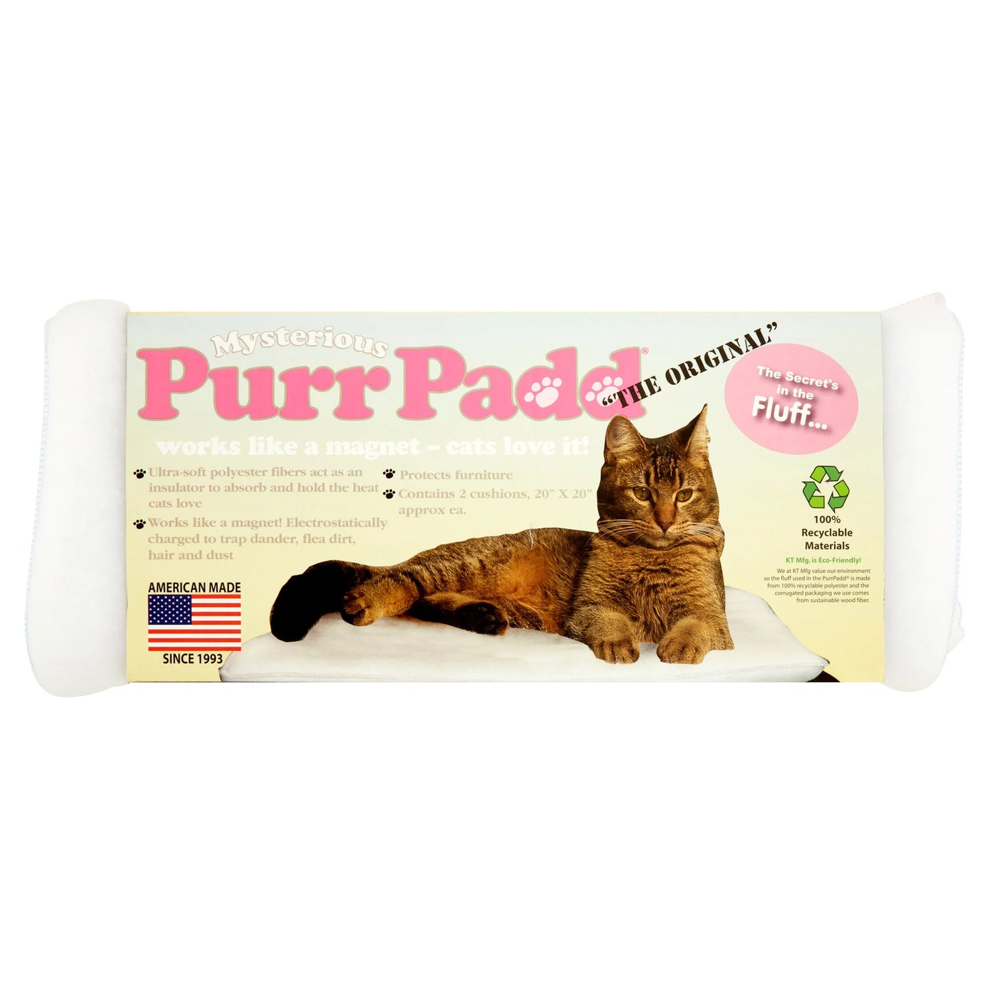 Mysterious Purr Padd Pet Cat Bed, Gray