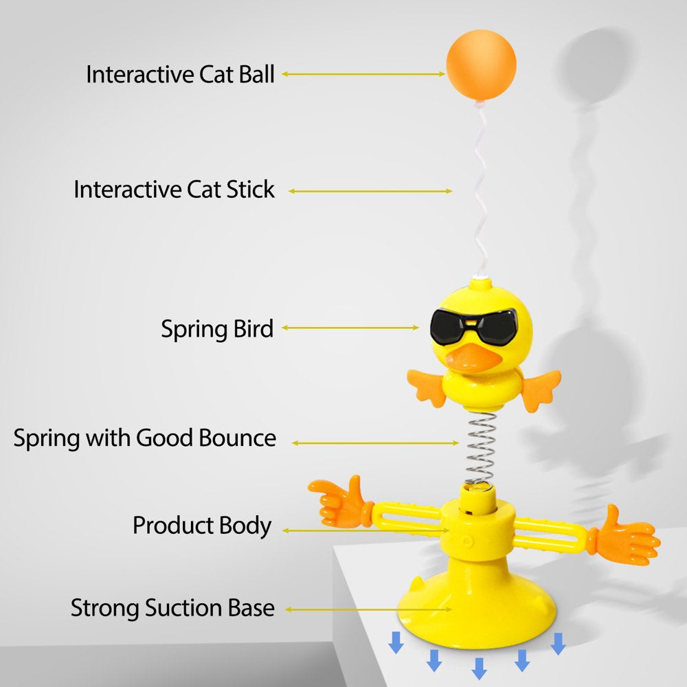 Homelove Cat Toys for Indoor Cats,Interactive Kitten Toys,Rotating Spring Bird with Suction Cup Base and Teaser Ball,Turntable Cat Teaser Toys, Improve Cat Intelligence and Relieve Anxiety,Yellow Animals & Pet Supplies > Pet Supplies > Cat Supplies > Cat Toys Guangzhou Yuchan Trading Co., Ltd   