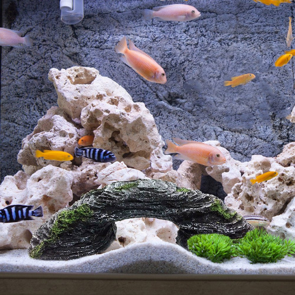 Creativearrowy Reptile Shale Step Ledge. Include Hiding Spots, Swim Throughs. Reptile Hide for Amphibians,Fish, Reptiles, and Small Animals Reptile Decor,Turtle Tank Accessories Animals & Pet Supplies > Pet Supplies > Small Animal Supplies > Small Animal Habitat Accessories CreativeArrowy   