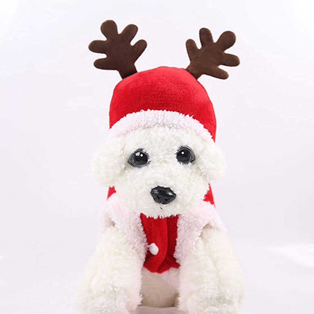 Reactionnx Santa Dog Costume Christmas Pet Clothes Winter Hoodie Coat Clothes Pet Clothing for Small Dogs & Cats Winter Coat Warm Clothes Christmas Holiday Apparel Outfit Animals & Pet Supplies > Pet Supplies > Cat Supplies > Cat Apparel Reactionnx   