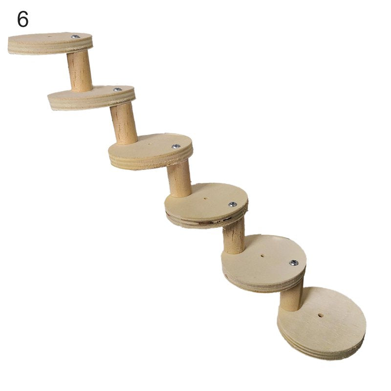 Walbest Hamster Ladder,1 Set Hamster Ladder High Stability Detachable Solid Climbing Stairs Birds Parrot Exercise Perches Stand for Home Use Animals & Pet Supplies > Pet Supplies > Bird Supplies > Bird Ladders & Perches Walbest 6 as show 