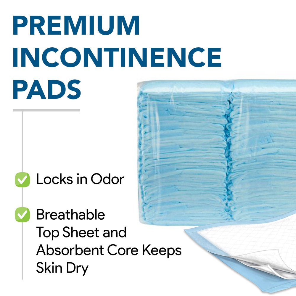 Proheal Disposable Light Absorbent Underpads (300 Pack) 17" X 24" Incontinence Chux Bed Pads Animals & Pet Supplies > Pet Supplies > Dog Supplies > Dog Diaper Pads & Liners ProHeal   