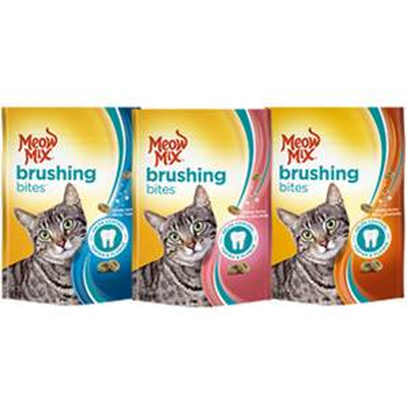 Meow Mix Brushing Bites Dental Cat Treats, Made with Real Salmon, 4.75-Ounce Bag Animals & Pet Supplies > Pet Supplies > Cat Supplies > Cat Treats The J.M. Smucker Company   