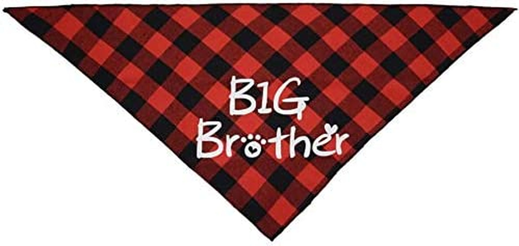 Big Brother Dog Bandanas Plaid Pregnancy Dog Bandana Reversible Triangle Bibs Pet Scarf Accessories Animals & Pet Supplies > Pet Supplies > Dog Supplies > Dog Apparel Busypaws   