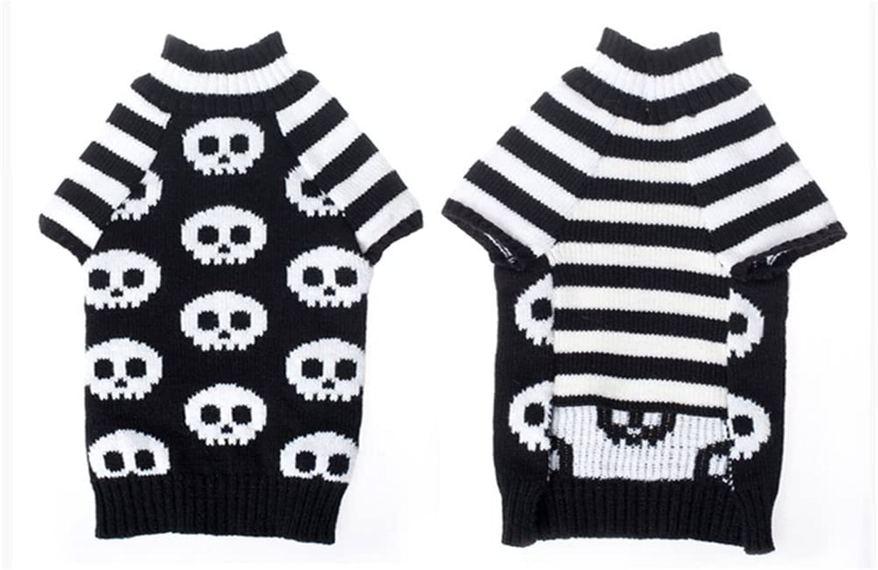 NACOCO Pet Sweaters Skeleton Sweater the Cat Dog Clothes Pet Clothing Little Puppy Dog Sweaters (Medium) Animals & Pet Supplies > Pet Supplies > Dog Supplies > Dog Apparel NACOCO   