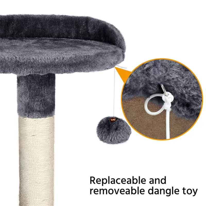 Smilemart 51" Cat Tree with Hammock and Scratching Post Tower, Dark Gray Animals & Pet Supplies > Pet Supplies > Cat Supplies > Cat Furniture SmileMart   