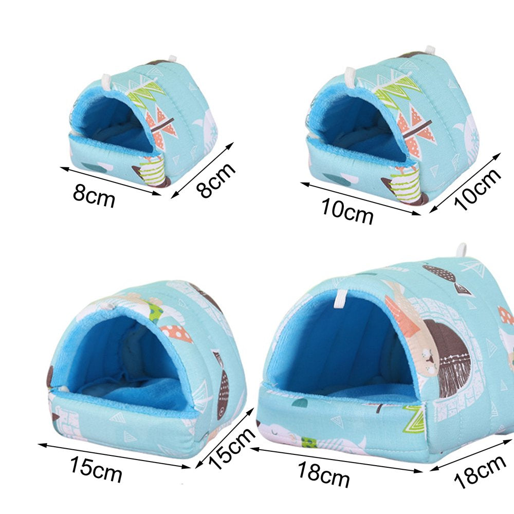 Bueatyh New Hamster Bed Lovely Print Plush Lining Cage Accessories Squirrel Hammock Small Animal Hanging Nest for Rodent Animals & Pet Supplies > Pet Supplies > Small Animal Supplies > Small Animal Bedding BueatyH   