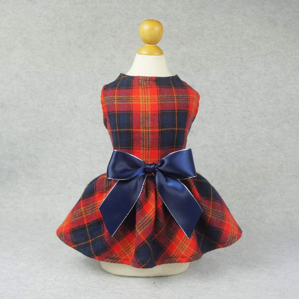 Fitwarm Pet Clothes for Dog Dresses Plaid Shirts Cat Apparel Cotton Red L Animals & Pet Supplies > Pet Supplies > Dog Supplies > Dog Apparel Fitwarm   