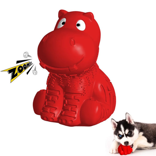 Valr Squeaky Dog Toys for Aggressive Chewers Rubber Interactive Hippo Toy with Squeaker Almost Indestructible Tough Durable Pet Teeth Cleaning Chew Toys for Medium and Large Breed Animals & Pet Supplies > Pet Supplies > Dog Supplies > Dog Toys Valr   