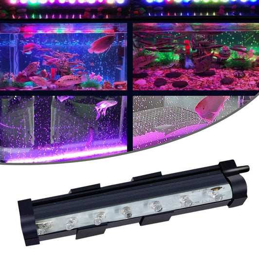 Aquarium Light with 2 Pcs of Moveable Suction Cups, 5.9" LED Fish Tank Light with 7 Color Changing, Submersible LED Aquarium Lights for Fish Tank