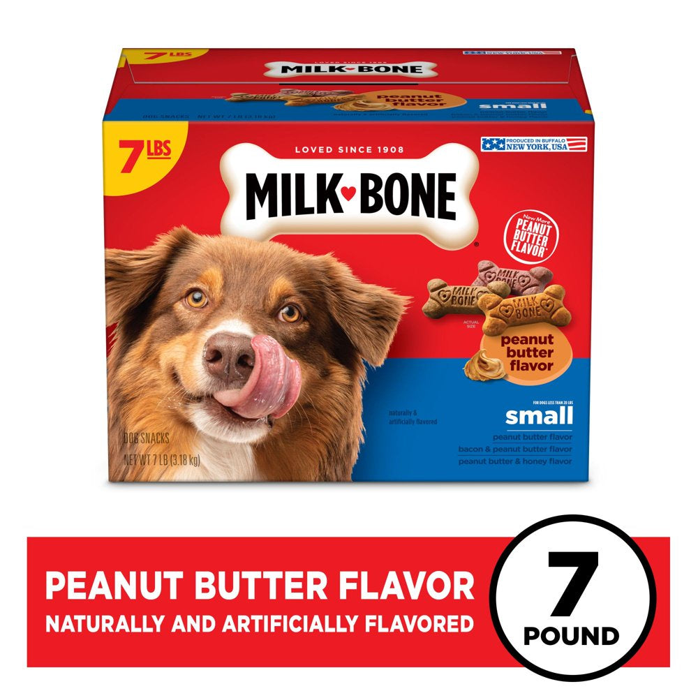 Milk-Bone Peanut Butter Flavor Naturally & Artificially Flavored Dog Biscuits, Crunchy Dog Treats, 7 Pounds Animals & Pet Supplies > Pet Supplies > Dog Supplies > Dog Treats The J.M. Smucker Company   