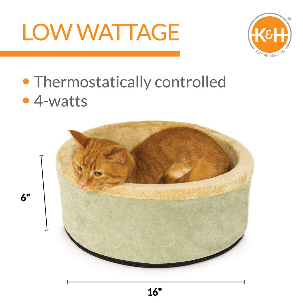 K&H Thermo Kitty Pet Cat Bed, Green Animals & Pet Supplies > Pet Supplies > Cat Supplies > Cat Beds K&H Pet Products   