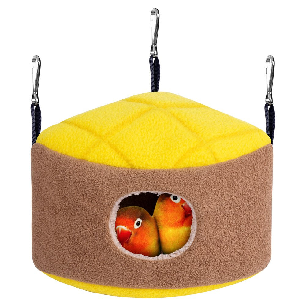 BOOYOU Warm Bird Nest Winter House Snuggle Hut Hanging Hammock Cage Accessories Plush Hideaway for Gerbil Small Parrot Parakeet Cockatiel Budgie Conure Finch Dwarf Hamster Mouse Rat Animals & Pet Supplies > Pet Supplies > Bird Supplies > Bird Cage Accessories BOOYOU   