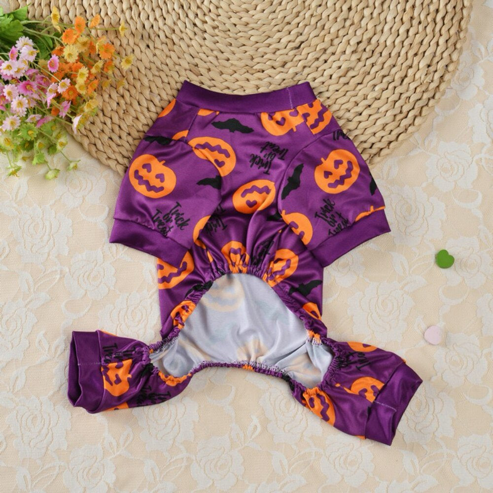 Halloween Dog Jumpsuit Pet Pajamas Clothes Dog Skull Puppy Rompers Bodysuit Halloween Style Puppy Clothes Shirt Dog Apparel Jumpsuit for for Pet Puppy Dog Cat (Orange,Xl) Animals & Pet Supplies > Pet Supplies > Cat Supplies > Cat Apparel BSDFS068   