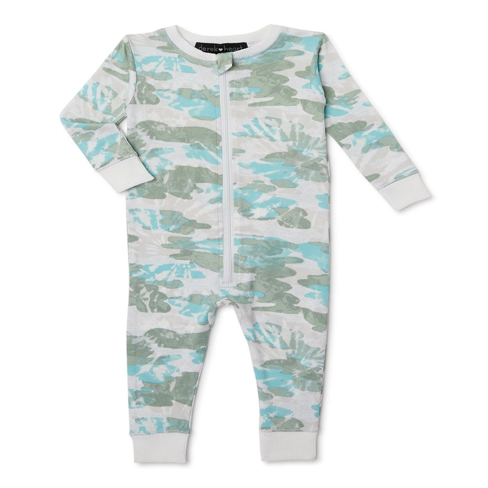 Derek Heart Camo Print Matching Family Pajamas Infant Unisex Gender Neutral Onesie Sleeper, Sizes Newborn-12 Months Animals & Pet Supplies > Pet Supplies > Dog Supplies > Dog Apparel Jaclyn Apparel   