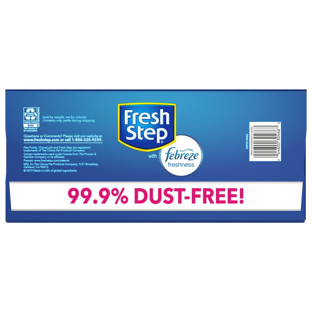 Fresh Step Odor Shield Scented Litter with the Power of Febreze, Clumping Cat Litter, 25 Pounds Animals & Pet Supplies > Pet Supplies > Cat Supplies > Cat Litter The Clorox Company   