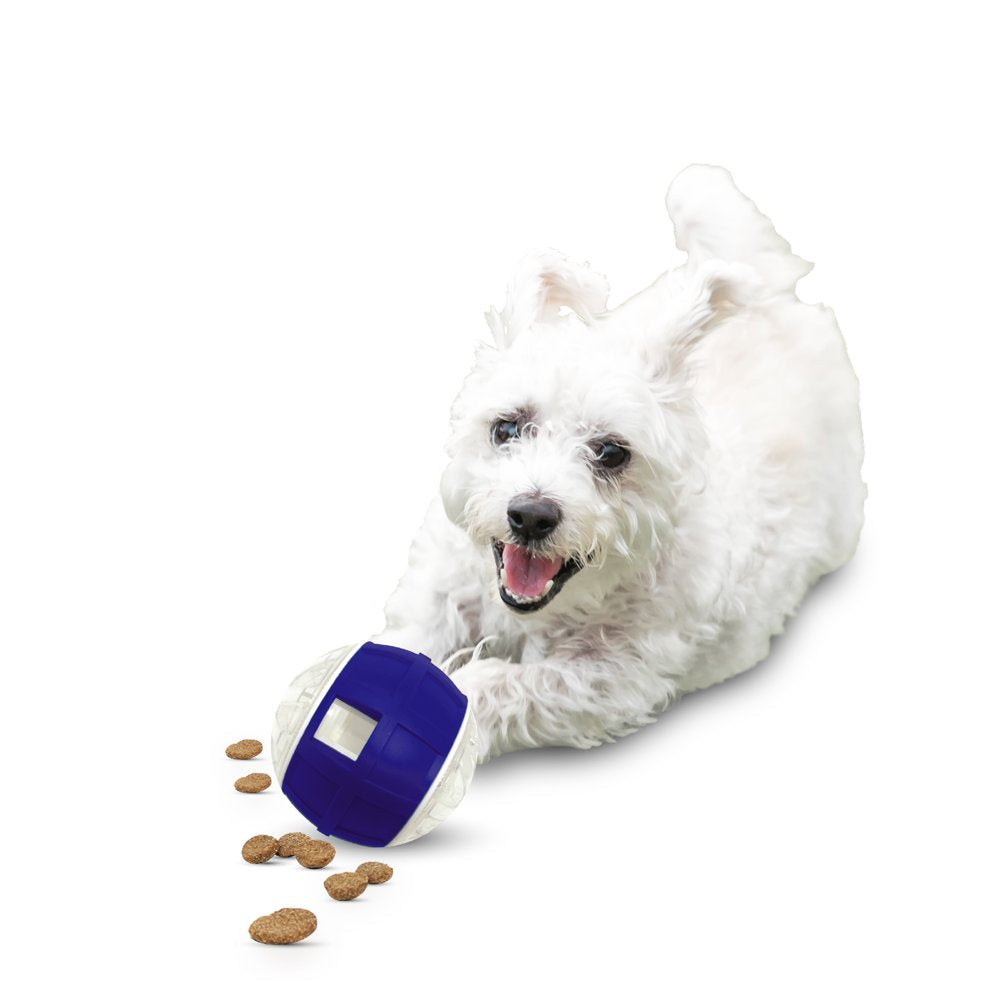 Nerf Dog Puzzle Treat Ball 3.5” Slow Feeder Dog Toy for Small & Medium Dogs, Clear & Blue Animals & Pet Supplies > Pet Supplies > Dog Supplies > Dog Toys Gramercy Products   