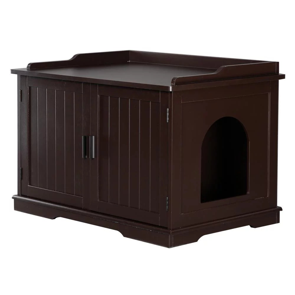 Ubesgoo Cat Litter Box Enclosure, Cat Washroom Litter Box Cover, Litter Box Hidden, Pet Crate, Night Stand Pet House, Brown Animals & Pet Supplies > Pet Supplies > Cat Supplies > Cat Furniture KOL PET   