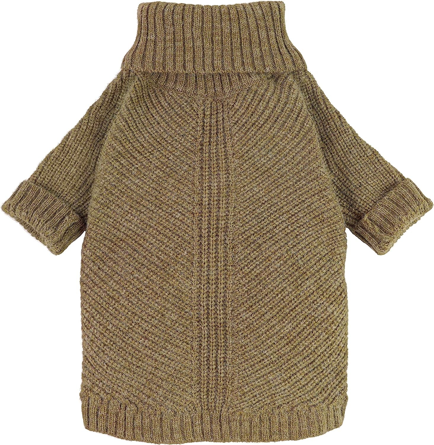 Fitwarm Dog Turtleneck Sweater, Thermal Knitted Pet Coat, Dog Winter Clothes for Small Dogs, Cat Apparel, Heather Grey, Small Animals & Pet Supplies > Pet Supplies > Dog Supplies > Dog Apparel Fitwarm Sage Green S 