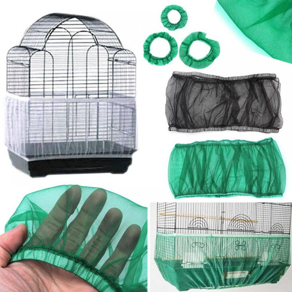 Bird Cage Cover Shell Skirt Net Nylon Mesh Easy Cleaning Bird Cage Accessories Animals & Pet Supplies > Pet Supplies > Bird Supplies > Bird Cage Accessories Sevenday S White 
