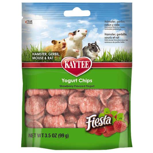 Kaytee Fiesta Strawberry Flavored Yogurt Chips Small Animal Treats, 3.5-Oz Bag Animals & Pet Supplies > Pet Supplies > Small Animal Supplies > Small Animal Treats Central - Kaytee Products   